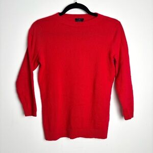 Talbots 100% Cashmere 3/4 Sleeve Sweater Women’s Small Petite SP Red Pullover